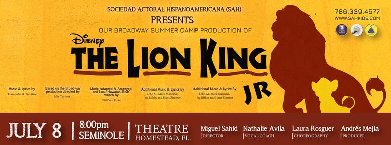 The Lion King Jr. - Seminole Theatre in Homestead Fl
